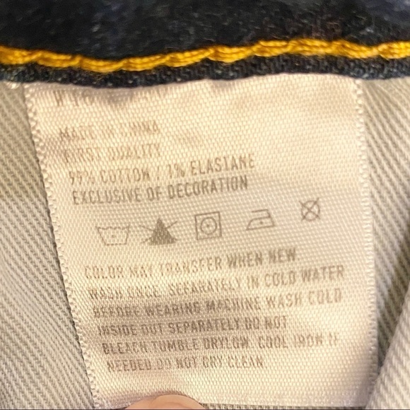 Indigo Alpha 46x30 Straight Leg Men’s Jeans Stretch Whiskered Medium Wash - Picture 7 of 10